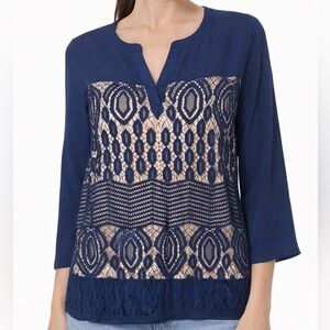 Zac & Rachel Lace Design Blouse